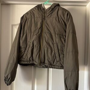 Olive Green Puffer Jacket